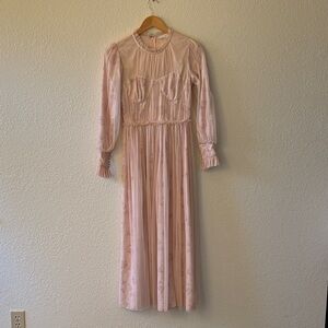 Ivy City Co Elegant Pink Long Sleeve Dress